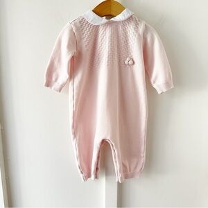 FELTMAN BROTHERS pink knit coveralls